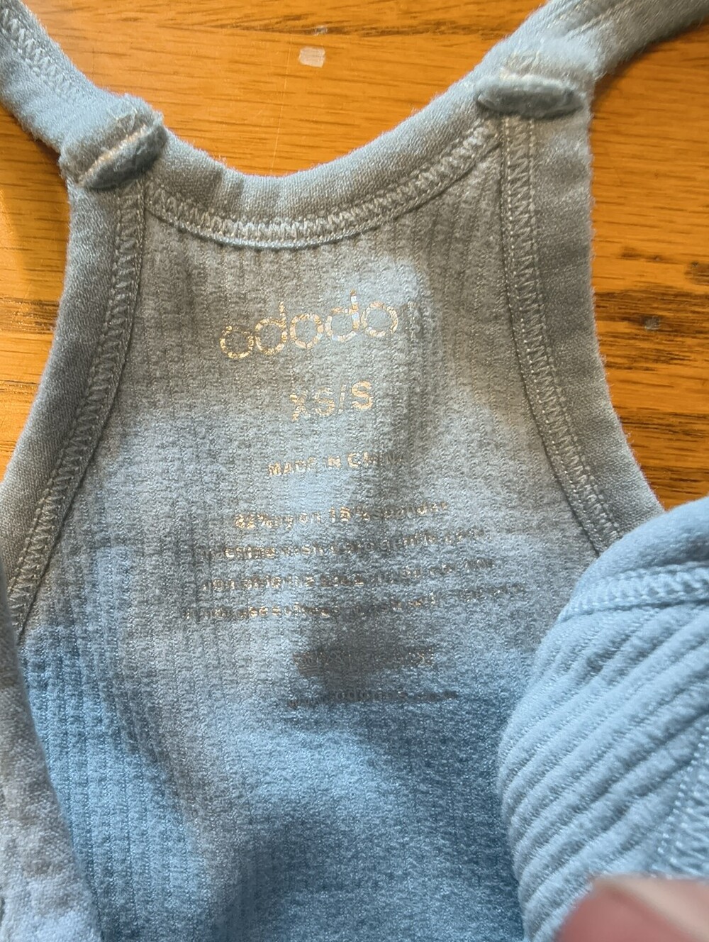 Ododo Ribbed Tank Top XS/S - Picture 3 of 3